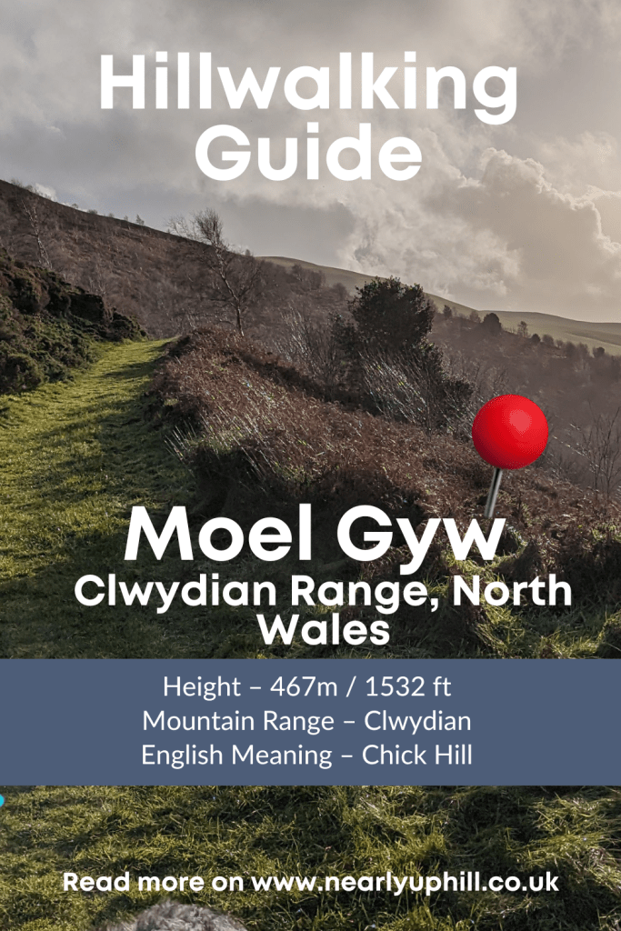 hillwalking guide clywdian range moel gyw