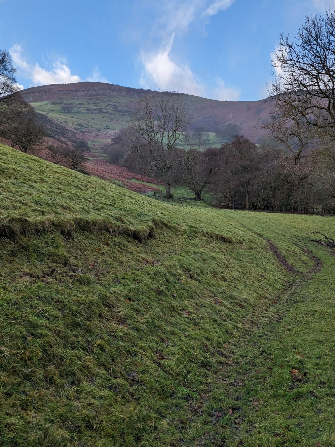 Heading down the slope towards the style