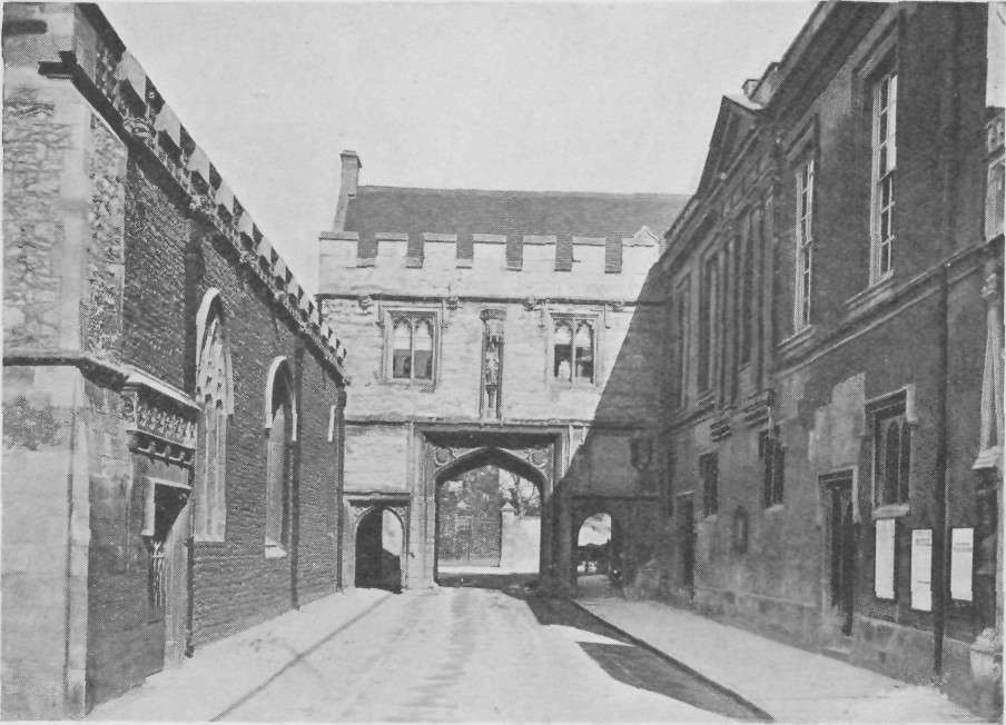 ABBEY GATE, ABINGDON, SHOWING ALL THAT NOW REMAINS OF THE ABBEY.