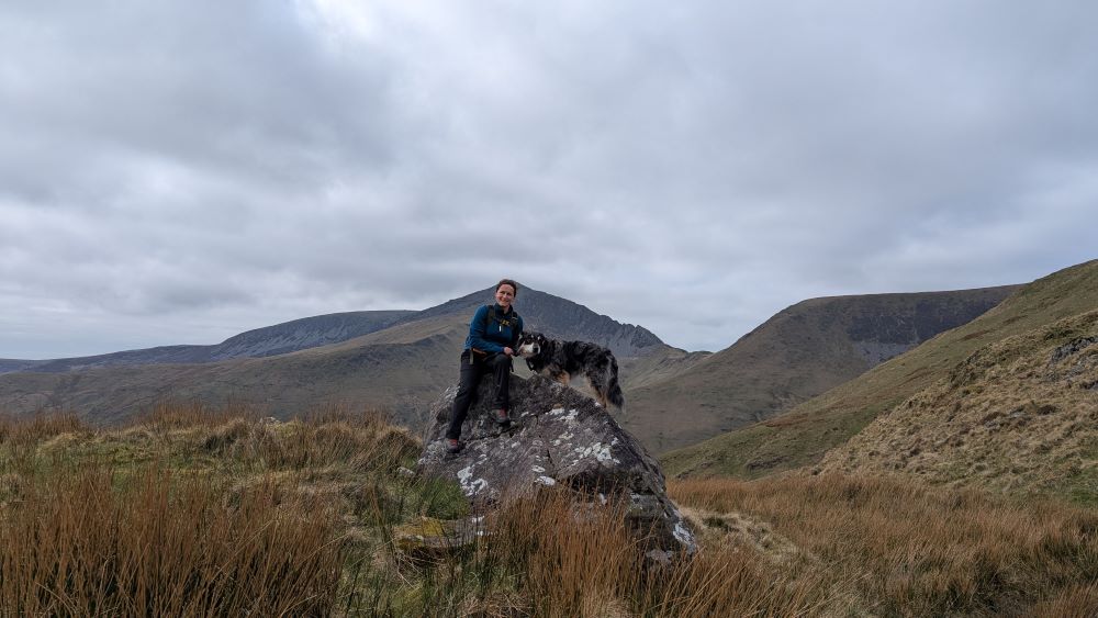 hilary and ziggy on nantlle ridge circular